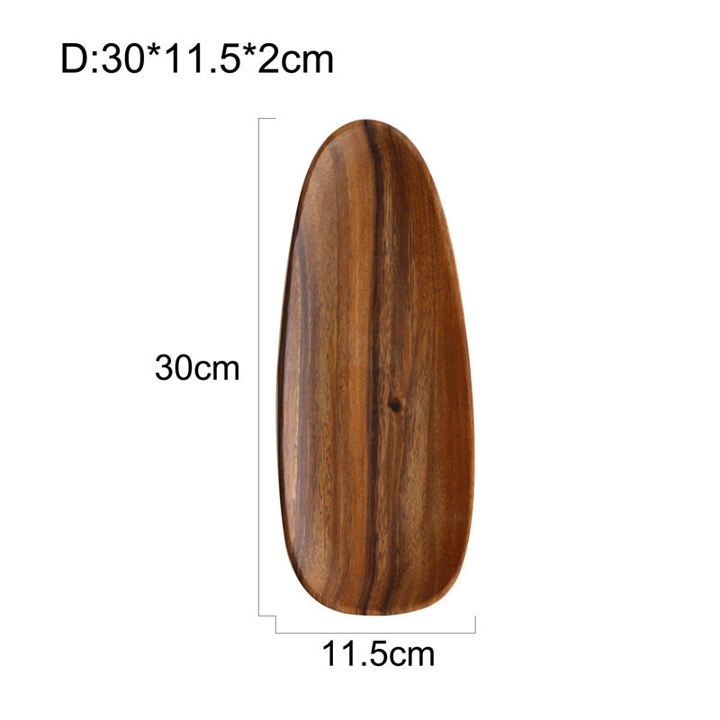 Plaque de snack japonaise Acacia Plaque de snack non standard