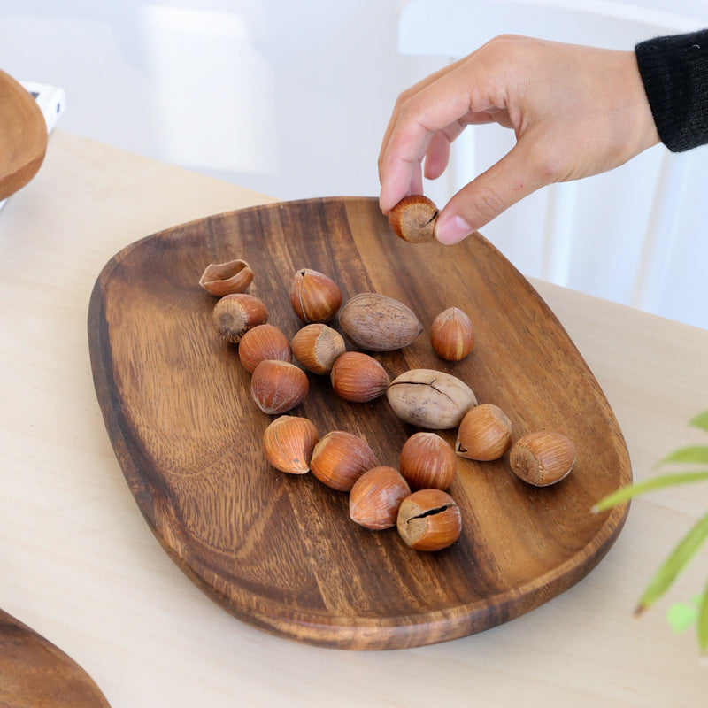 Plaque de snack japonaise Acacia Plaque de snack non standard