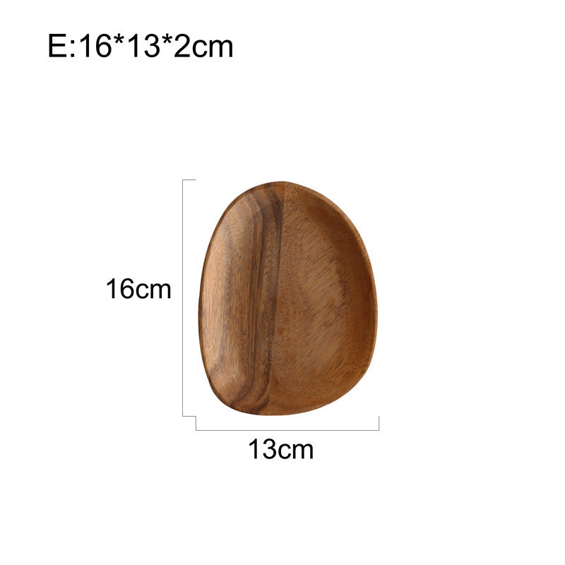 Plaque de snack japonaise Acacia Plaque de snack non standard
