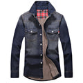Denim Chemise Homme Coton Jeans Chemise Mode Automne Slim manches longues Cowboy Chemise Stylish Wa