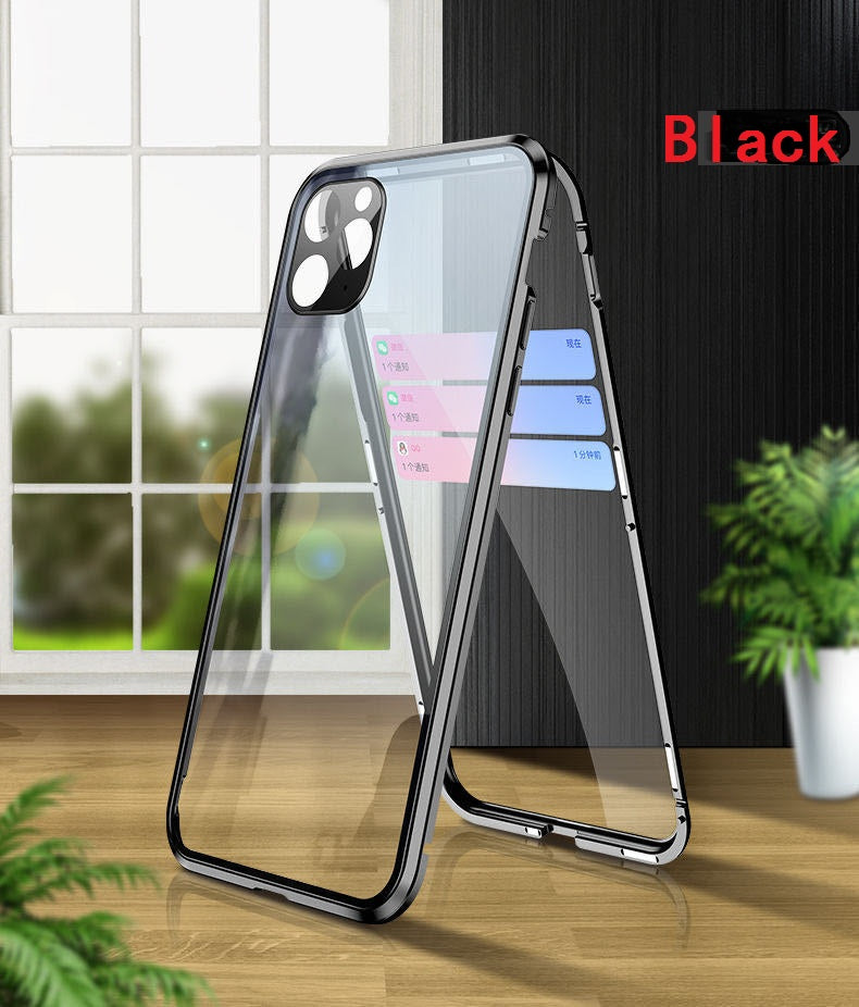 Boîtier de téléphone magnétique en verre double face