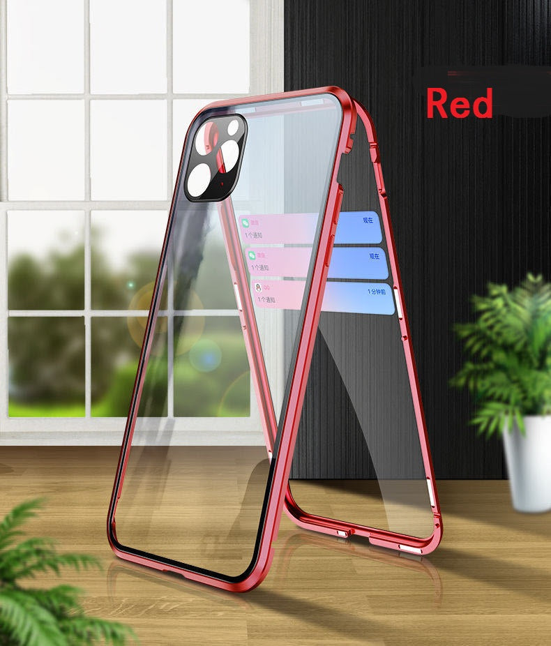 Boîtier de téléphone magnétique en verre double face
