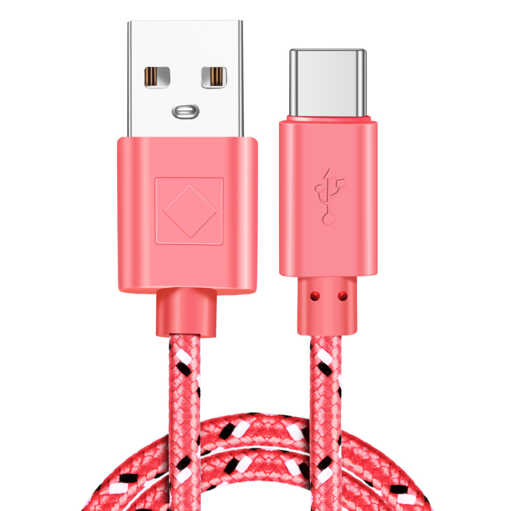 Câble de données USB-C en nylon tressé pour charge rapide et transmission de données