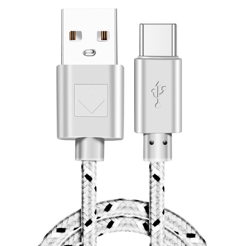 Câble de données USB-C en nylon tressé pour charge rapide et transmission de données