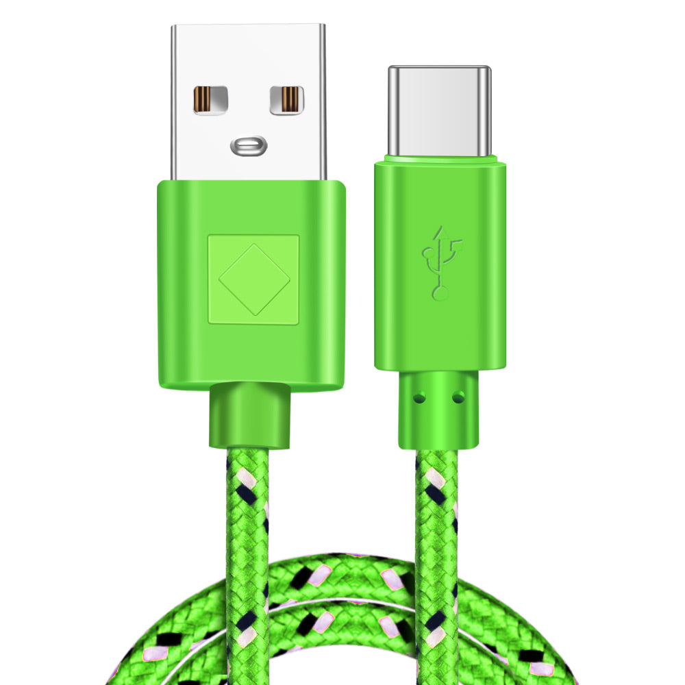 Câble de données USB-C en nylon tressé pour charge rapide et transmission de données