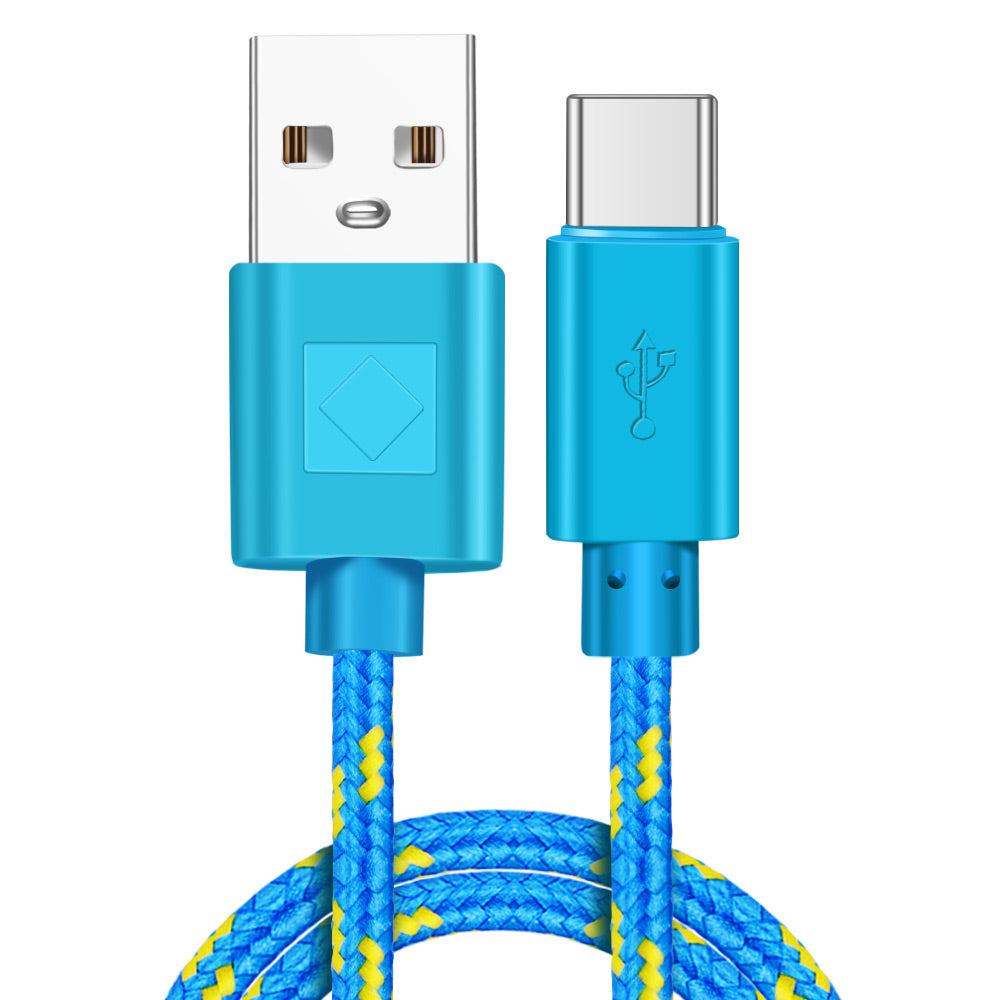 Câble de données USB-C en nylon tressé pour charge rapide et transmission de données