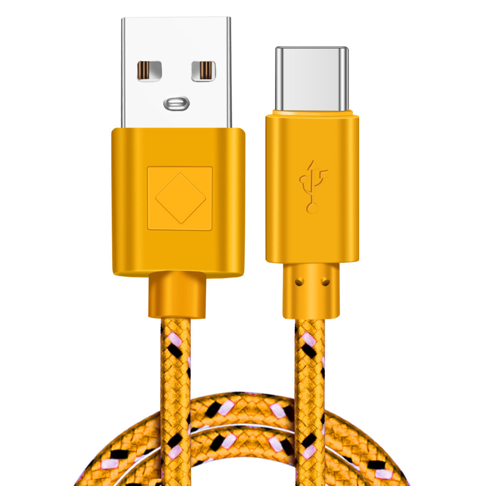 Câble de données USB-C en nylon tressé pour charge rapide et transmission de données