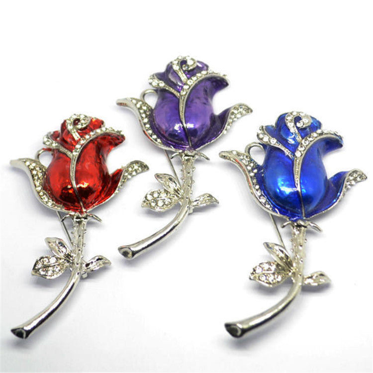 Diamant en métal rose fleur Rhododendron cristal bijoux USB Drive