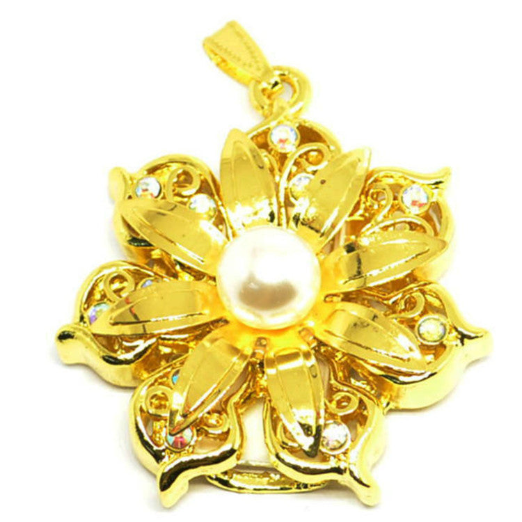 Diamant en métal rose fleur Rhododendron cristal bijoux USB Drive