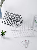 Bureau Triangle en fer brut Support de livre Creative Ins Wind Bookshelf Student Desk Bookend