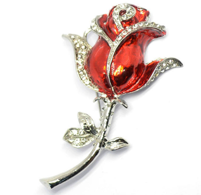 Diamant en métal rose fleur Rhododendron cristal bijoux USB Drive