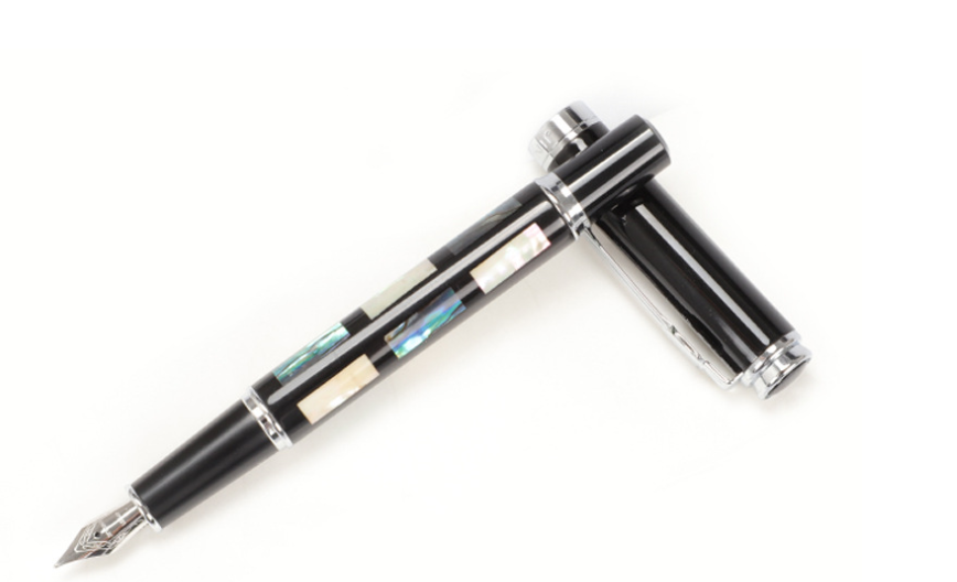 Stylo d'artisanat en céramique couleur laque et pêche