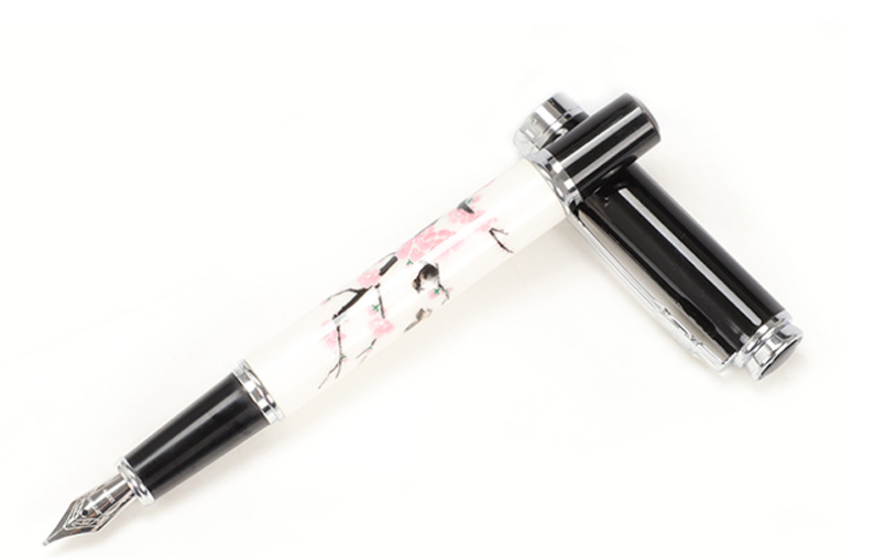 Stylo d'artisanat en céramique couleur laque et pêche