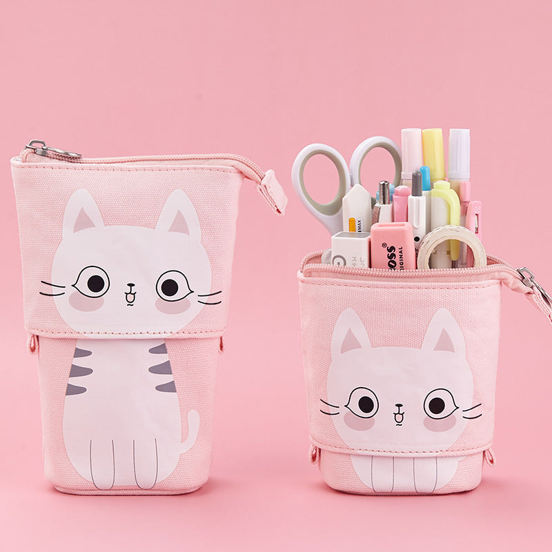 Sac à crayon en toile de papeterie étudiant créatif