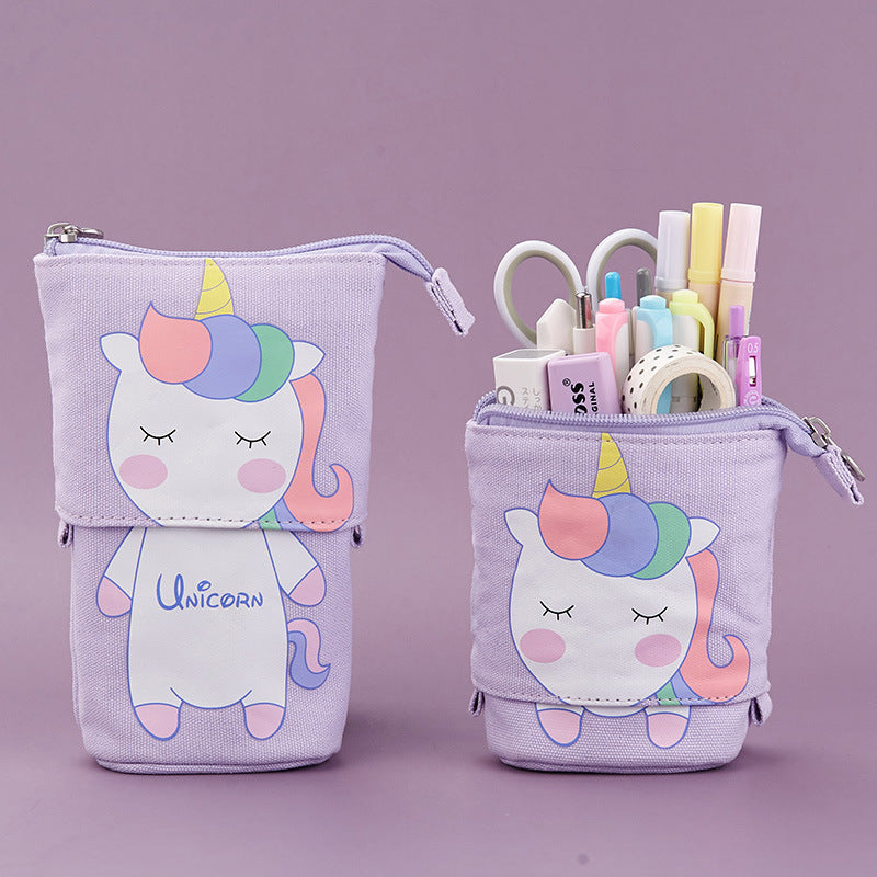 Sac à crayon en toile de papeterie étudiant créatif