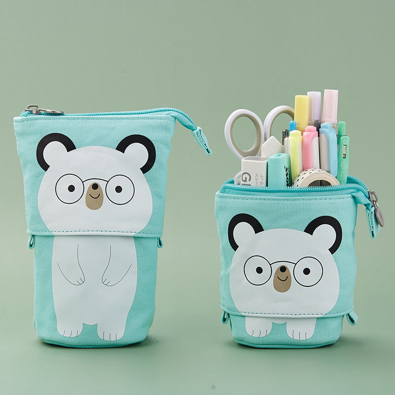 Sac à crayon en toile de papeterie étudiant créatif