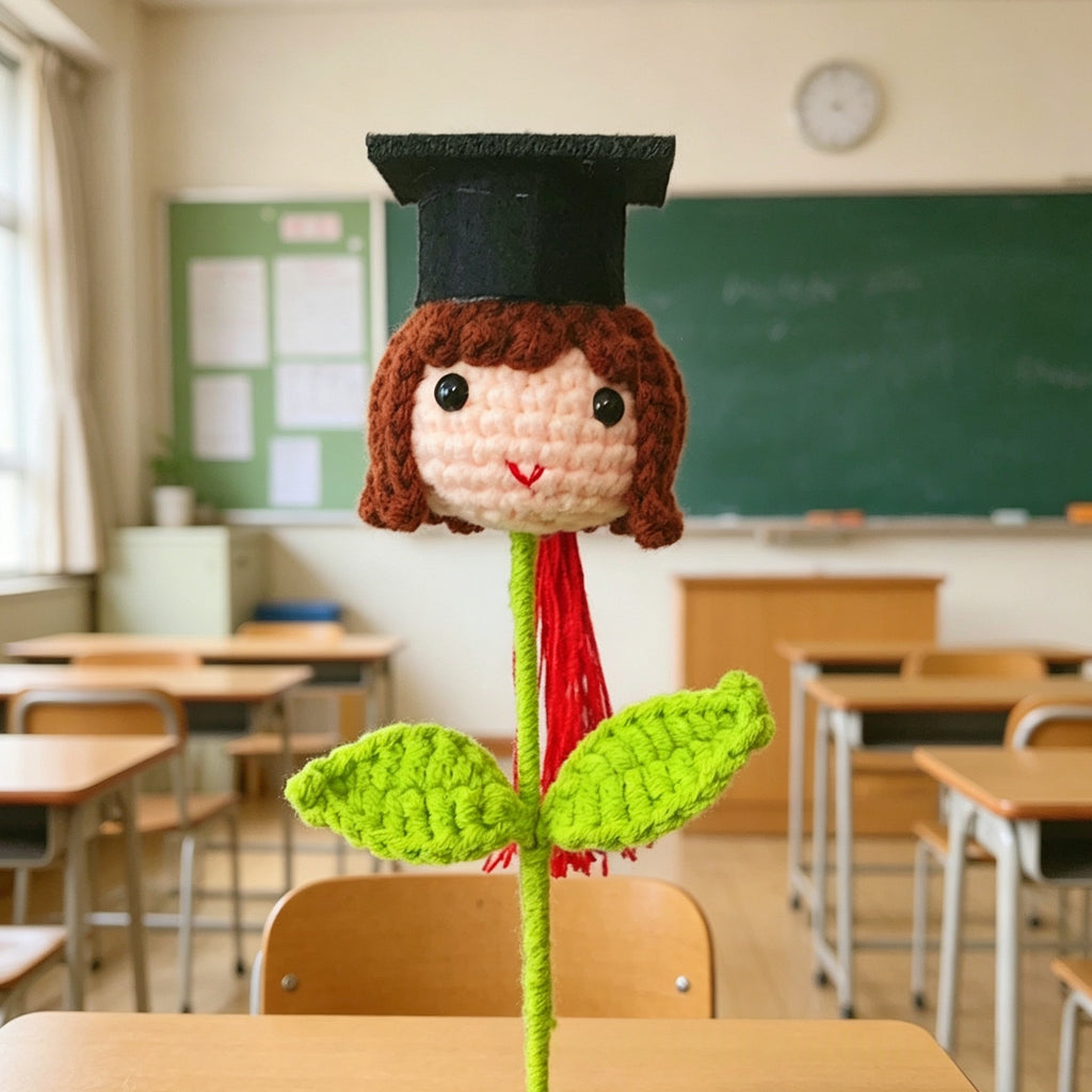 Bouquet tricoté et crocheté