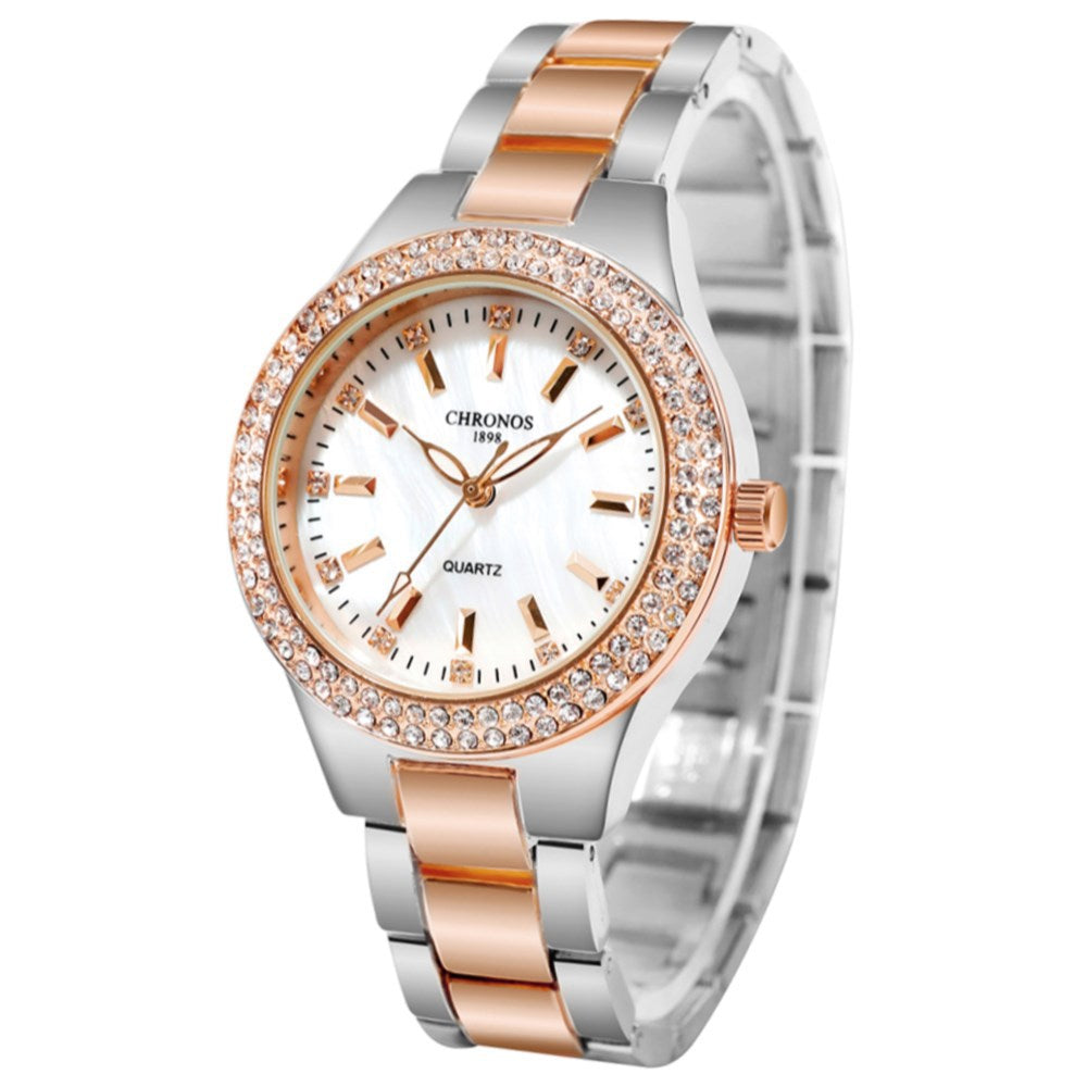 Montres pour femmes à quartz non mécaniques à sertis de diamants