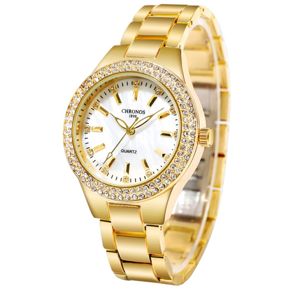 Montres pour femmes à quartz non mécaniques à sertis de diamants