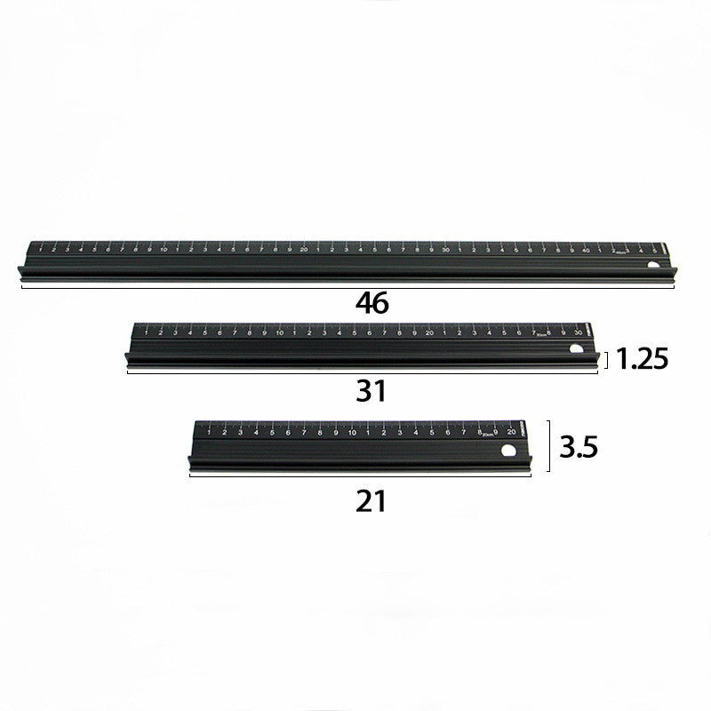 Marchandises en cuir manufacturé bricolage alliage d'aluminium règle de coupe dessin règle de protection