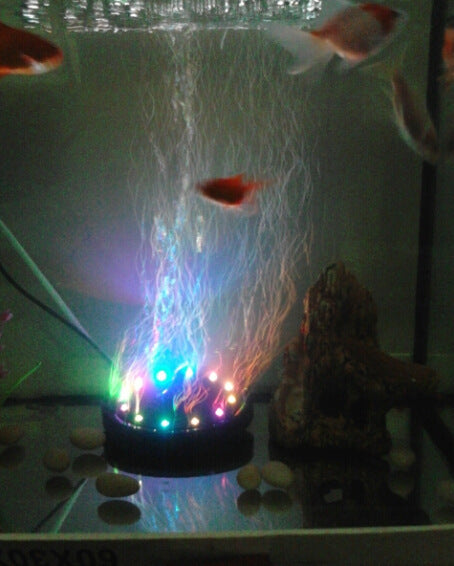 Fish Tank Landscaping Décoration 7 couleurs Aquarium Lumière LED Plongée Légère Linge de réservoir de poisson
