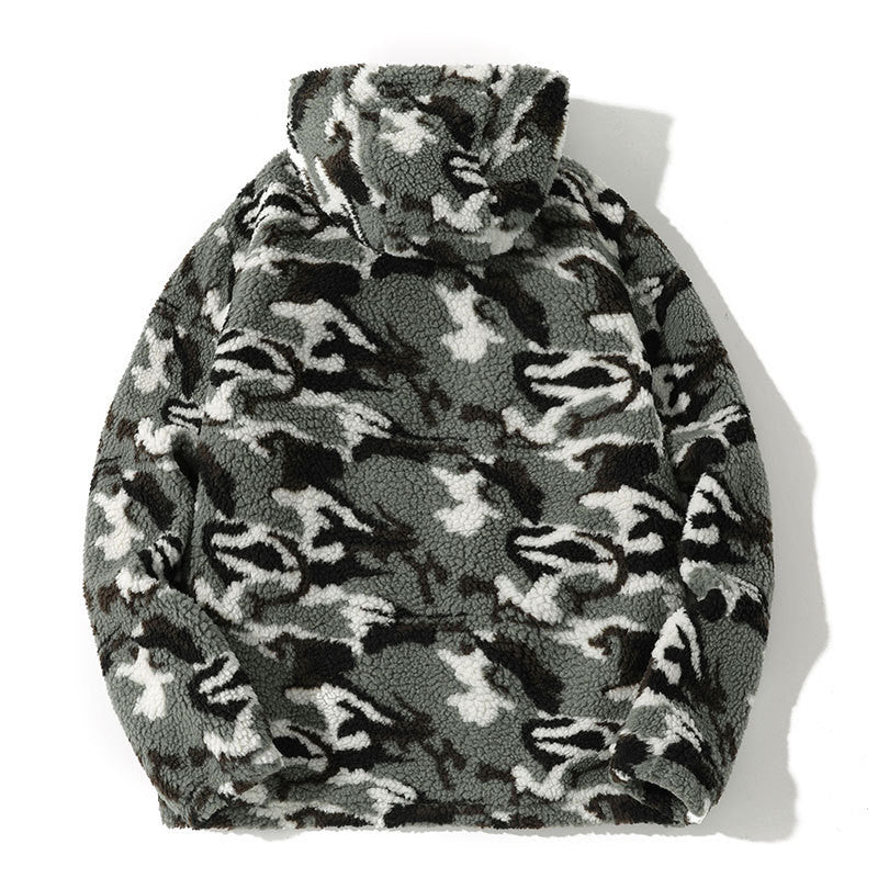 Veste Velvet d'Agneau Manteau Automne et Hiver Pitching Mode Loose and Warm