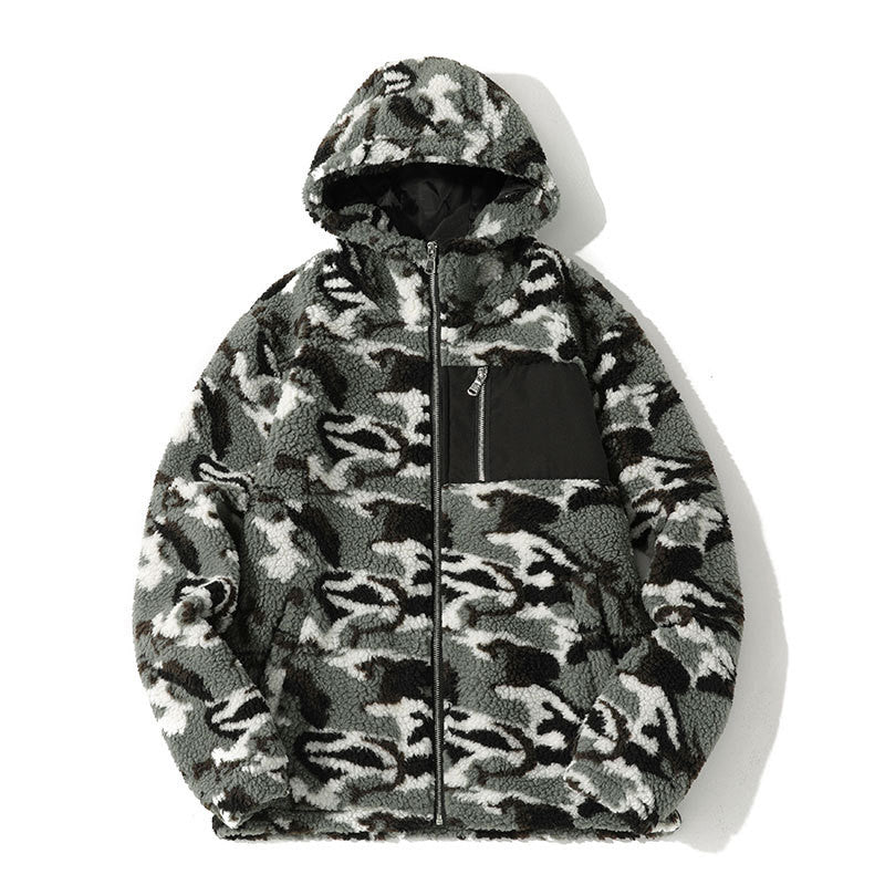 Veste Velvet d'Agneau Manteau Automne et Hiver Pitching Mode Loose and Warm