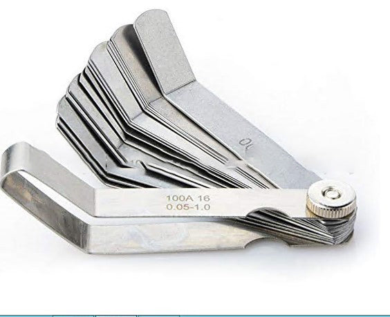 Lames de 0,05 à 1 mm Feeler Gauge Metric Gap Fill Thickness Curved Acier inoxydable frais de gap