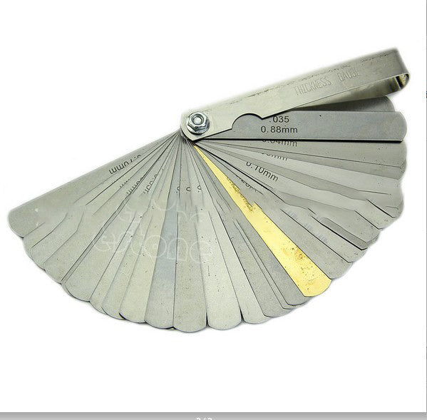 Lames de 0,05 à 1 mm Feeler Gauge Metric Gap Fill Thickness Curved Acier inoxydable frais de gap