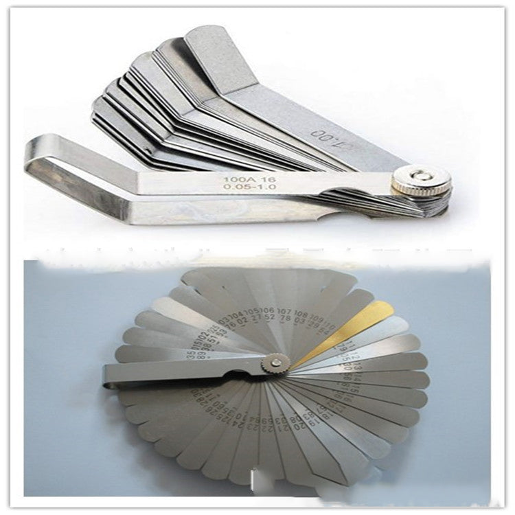 Lames de 0,05 à 1 mm Feeler Gauge Metric Gap Fill Thickness Curved Acier inoxydable frais de gap