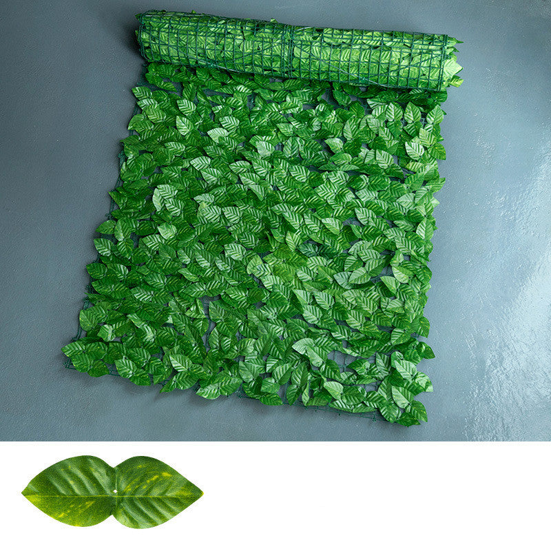 Simulation de commerce extérieur Fence de feuille de rade verte Filet artificiel en plastique Fence Balcon Fenc