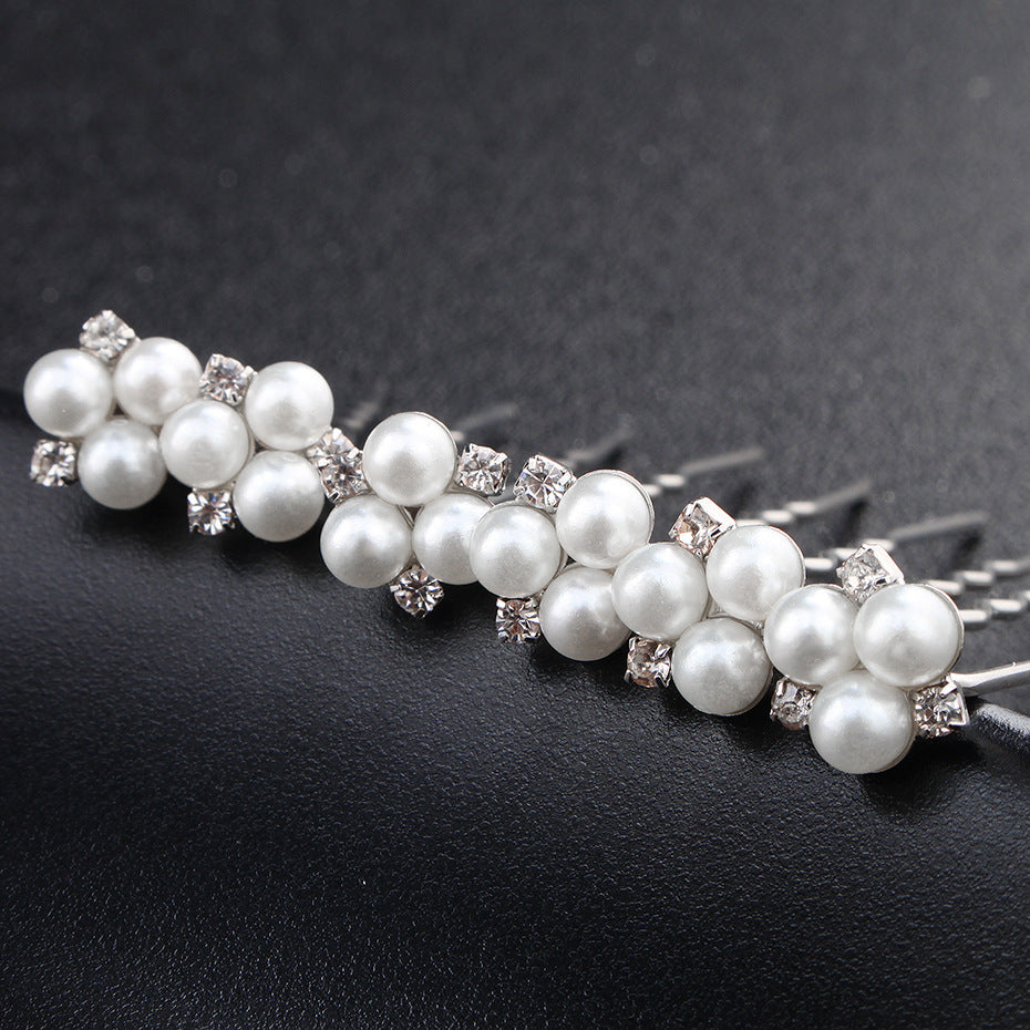 Bijoux de mariage simple épouse coiffure Pearl Strass épingle à cheveux Bijoux de mariage Accès