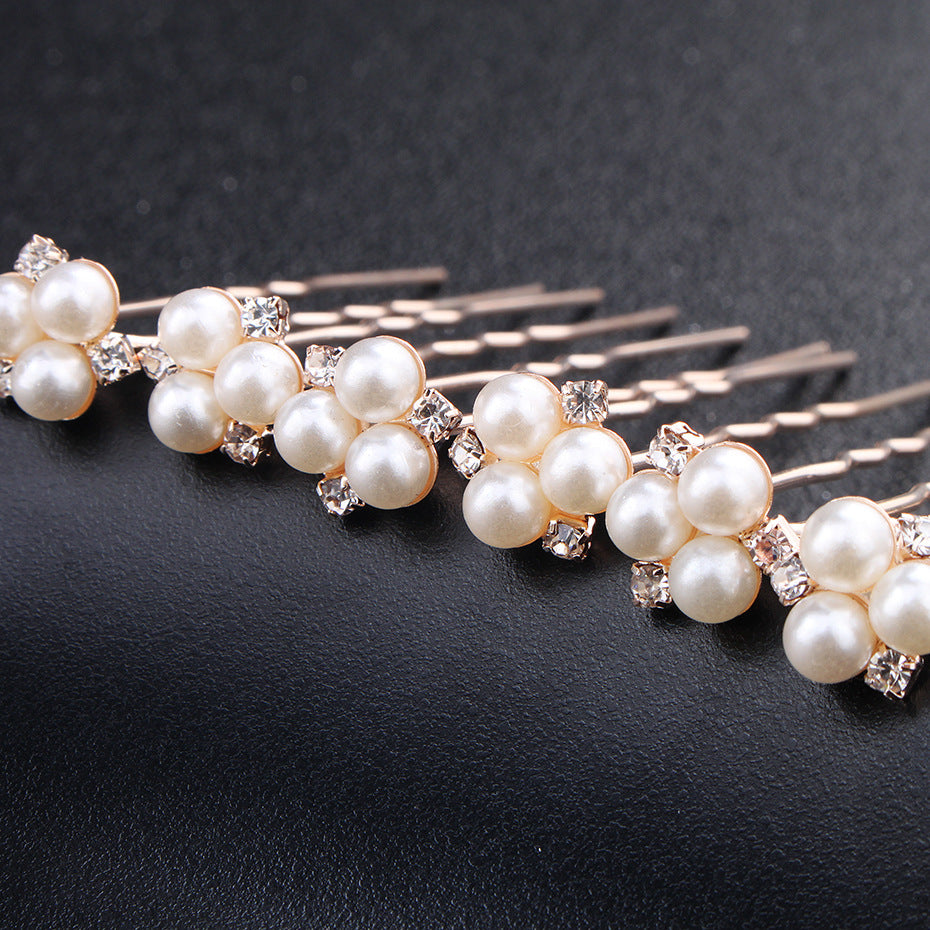 Bijoux de mariage simple épouse coiffure Pearl Strass épingle à cheveux Bijoux de mariage Accès