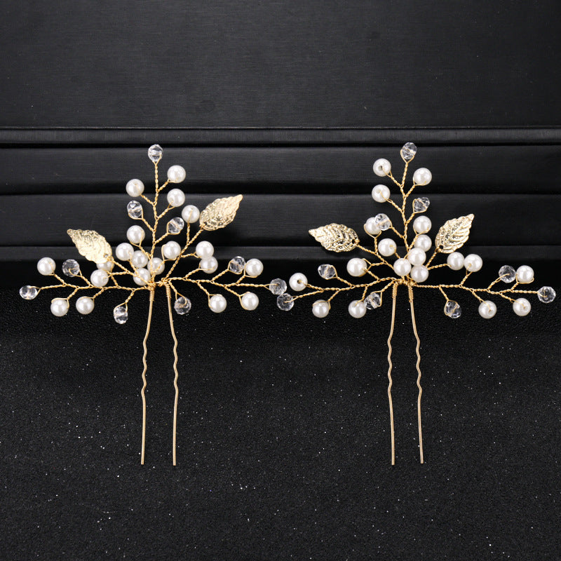 Bijoux de mariage simple épouse coiffure Pearl Strass épingle à cheveux Bijoux de mariage Accès