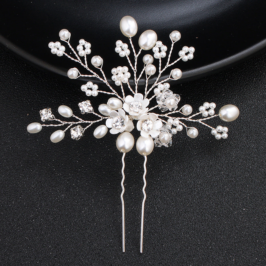 Bijoux de mariage simple épouse coiffure Pearl Strass épingle à cheveux Bijoux de mariage Accès