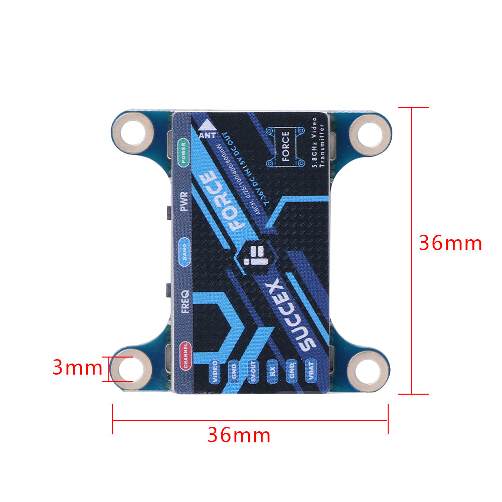 IFlight SucceX Force 5.8G Transmission d'image 800mW Haute puissance FPV Ride Through Machine VTX