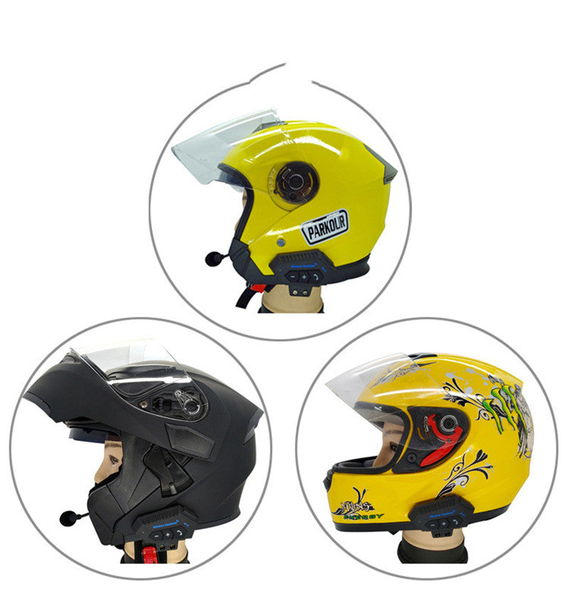 Casque de moto Bluetooth casque sans fil intégré tout-en-un