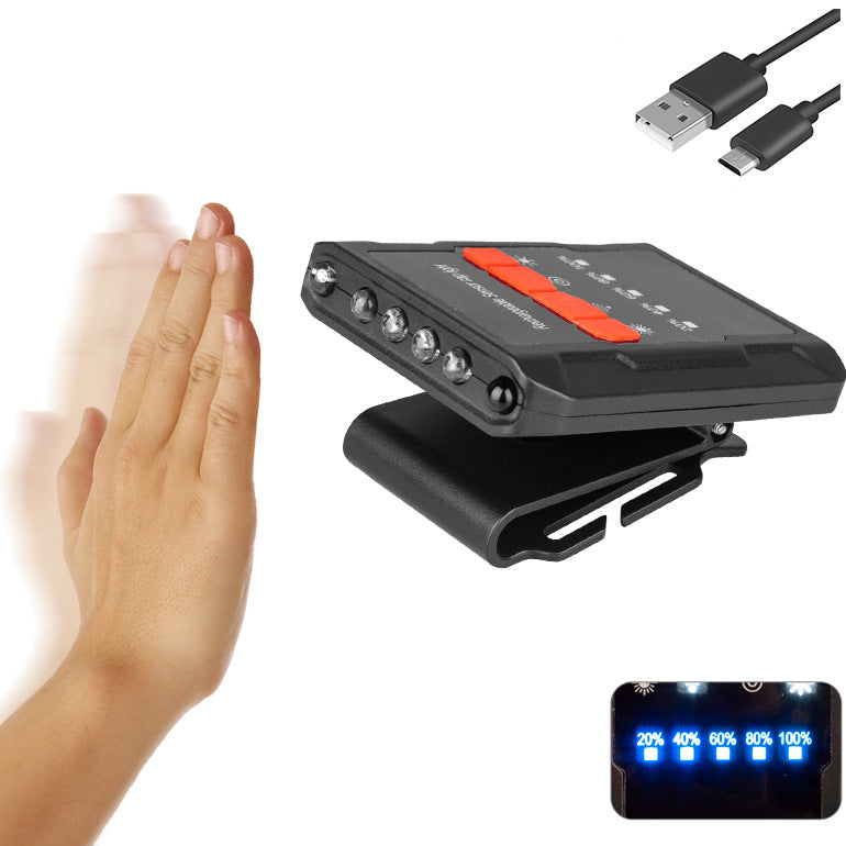 Capteur de charge USB Light Infrared Cap Cap d'urgence Clip Light Night Fishing