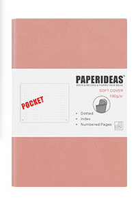 Carnet en cuir souple aA6 Journal Portable Petit Carnet Portable avec Numéro de page vierge Poc