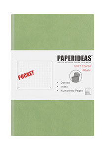 Carnet en cuir souple aA6 Journal Portable Petit Carnet Portable avec Numéro de page vierge Poc