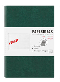 Carnet en cuir souple aA6 Journal Portable Petit Carnet Portable avec Numéro de page vierge Poc
