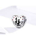 Argent Sterling S925 Creative romantique couple pendentif argent