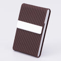 Mode d'affaires Homme acier inoxydable épais boîtier de cigarette Anti-pression Sticker PU Bureau