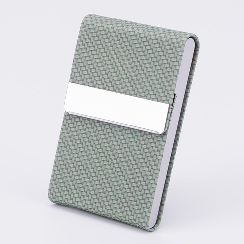 Mode d'affaires Homme acier inoxydable épais boîtier de cigarette Anti-pression Sticker PU Bureau