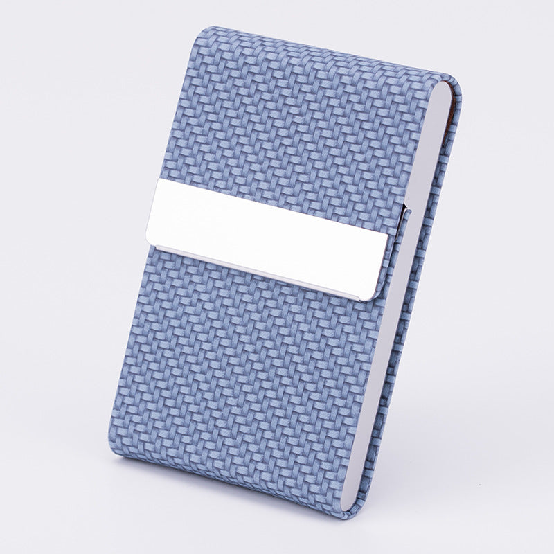 Mode d'affaires Homme acier inoxydable épais boîtier de cigarette Anti-pression Sticker PU Bureau