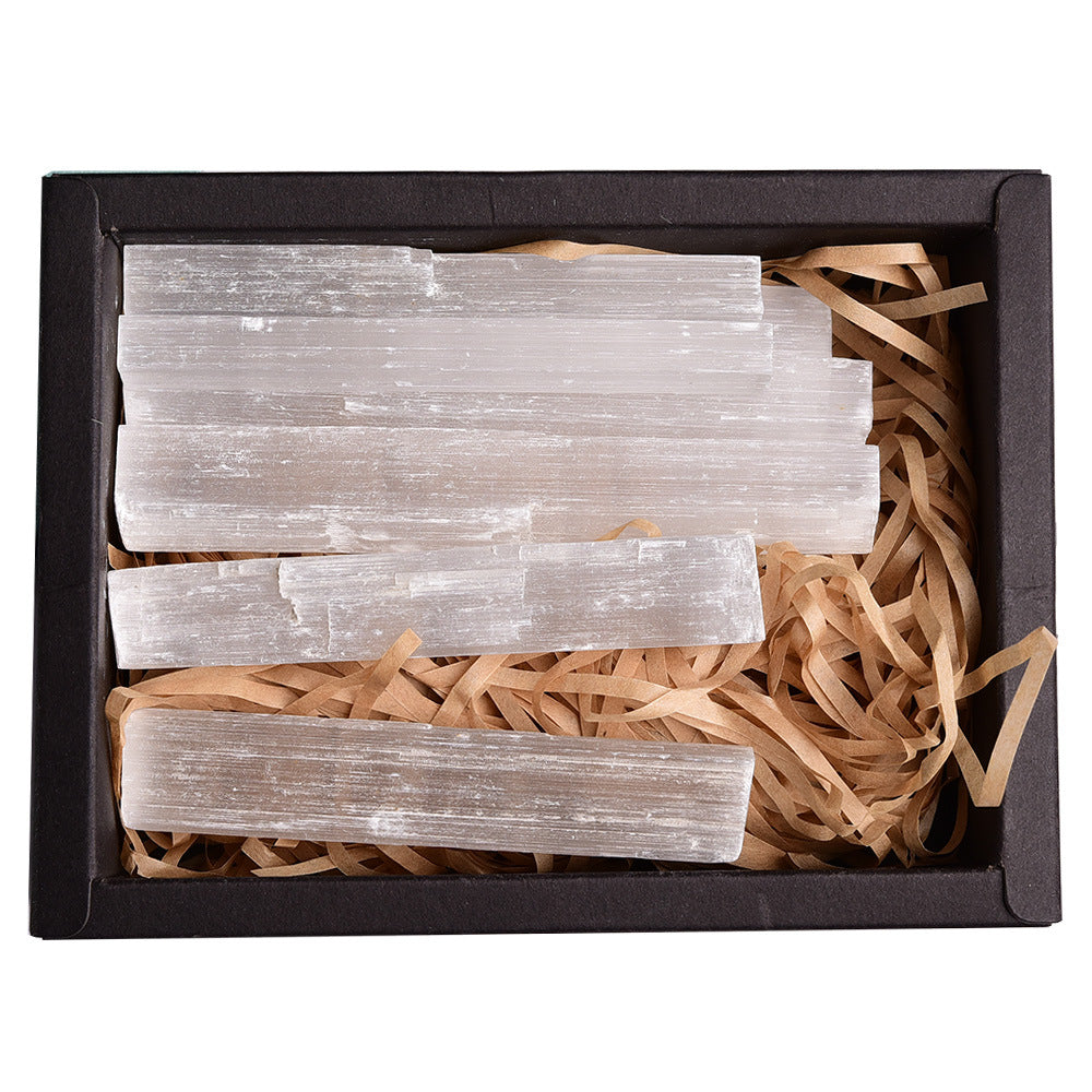 Bloc Améthyste Cristal naturel Hexagonal Prism Power Stone Exquise boîte cadeau Emballage