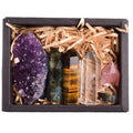 Bloc Améthyste Cristal naturel Hexagonal Prism Power Stone Exquise boîte cadeau Emballage