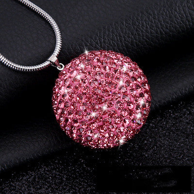 Pendentif voiture avec Diamond Crystal Ball Décoration intérieure de voiture