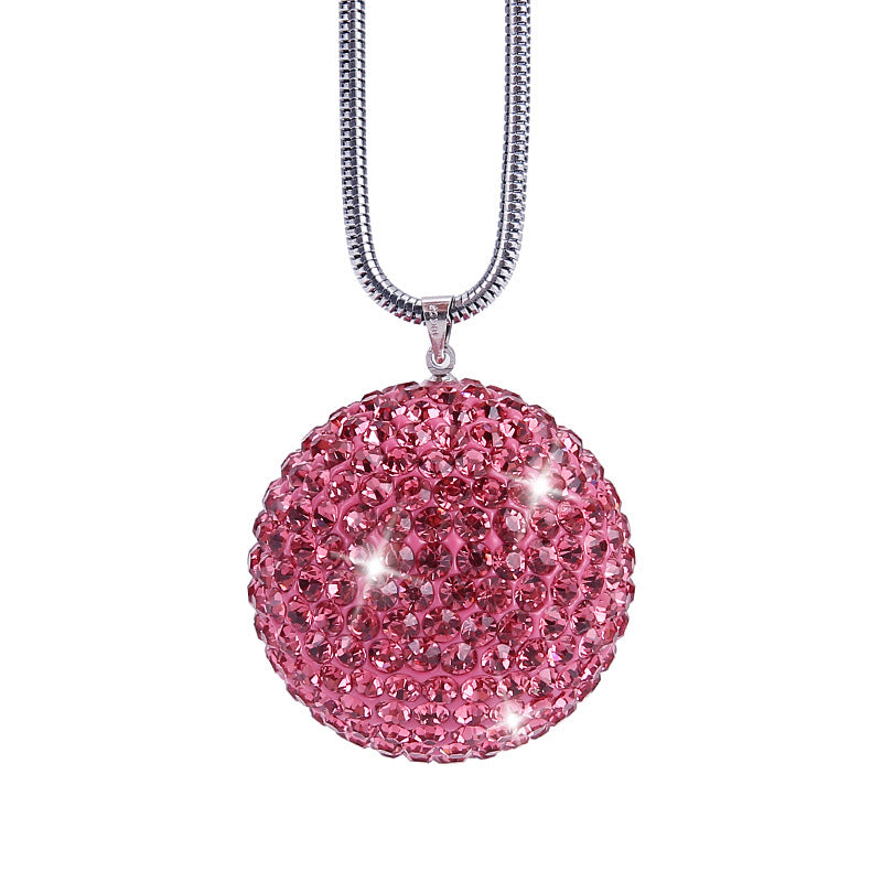 Pendentif voiture avec Diamond Crystal Ball Décoration intérieure de voiture