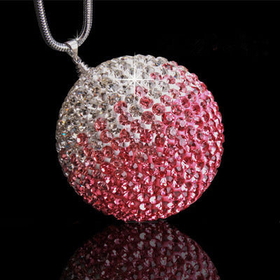 Pendentif voiture avec Diamond Crystal Ball Décoration intérieure de voiture